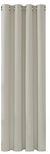 Deconovo Verdunkelungsgardinen Blickdichte Vorhänge mit Ösen Thermovorhang Kälteschutz Thermogardine Hitzeschutz dicke Thermovorhang, 245x140 cm(HöhexBreite), Creme, 1 Stück