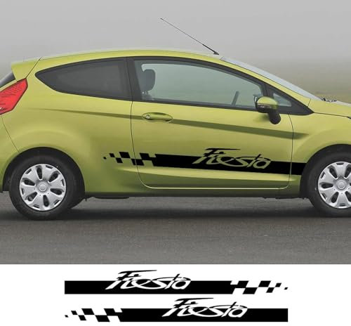 IBLUON Autotür-Seitenrock-Aufkleber, Rennsport-Vinly-Dekor-Aufkleber, für Ford Fiesta MK6 MK7 Mk8 6 7 ST Tuning-Zubehör