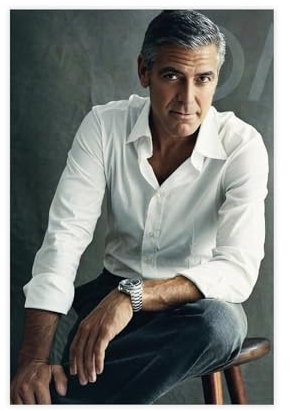 THEGIS Schauspieler George Clooney 1 Leinwand-Poster, Wandkunst, Dekordruck, Bild, Gemälde für Wohnzimmer, Schlafzimmer, Dekoration, ungerahmt, 30 x 45 cm