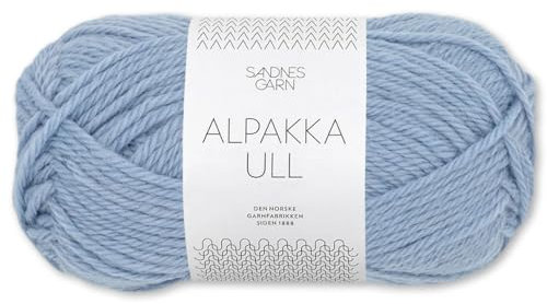 Frida's Wollhaus Sandnes 50 g Alpakka Ull Alpaka Wolle Garn Stricken Wintergarn wärmend 37 Farben (6032 | Bla Hortensia)