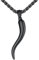 U7 Schwarz Anhänger Kette für Frauen Italienischer Horn Anhänger Halskette Cornicello Kette Edelstahl Herren Chili Italienisch Horn Kette Collier 3D Hörner Kettenanhänger Modeschmuck für Geburtstag