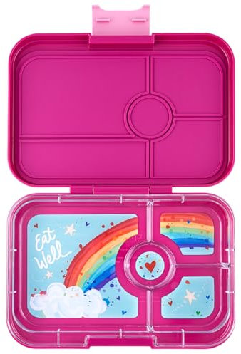 yumbox Tapas Bento Box de 4 compartimentos (Malibu Purple (bandeja arcoíris))