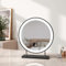 EMKE LED Hollywood Vanity Mirror, Round Makeup Mirror Touch Screen Cosmetic Mirror with Dimmable and Adjustable Brightness, Illuminated Hollywood Mirror (Φ400mm, Black)