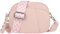 Jangostor Sac Bandoulière Femme en Cuir petit sac bandoulière cuir femme avec 3 compartiments et 2 bretelles amovibles, sac bandoulière femme avec large sangle, sac bandouliere cuir pu, Rose
