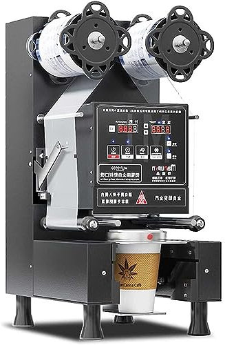 Cup Sealing Machine,Electric Handheld Semi Automatic Bubble Tea Sealing Machine for Coffee,Milk Tea,Juice Cup Sealer