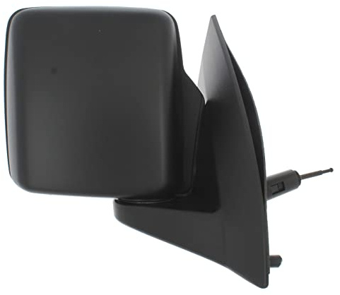 Cable Wing Door Mirror, Fits Vauxhall Combo Mk2 2001-2012 | Black Cover, Convex Chrome Glass, UK Drivers Side Right Replacement