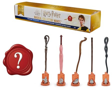 Spin Master Wizarding World Harry Potter Baguette Surprise Harry Potter et la Coupe de Feu avec Base et icône en Métal 14 Ans et +