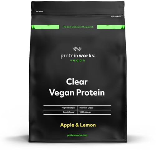 Protein Works - Clear Vegan Protein, Hydrolysed Pea Protein, Refreshing High Protein Drink, Low Sugar, Zero Fat, Apple & Lemon Twist, 18 Servings, 270g