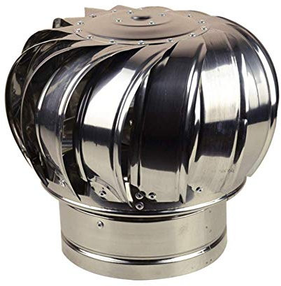 XSMYdpuk Dachventilator, Ventilator Turbinengebläse Wasserdicht Regenfest Edelstahl Schornsteinkappe Auspuff Dach Dachboden Bauernhof Fabrik (500mm)