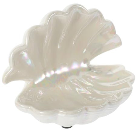 GALPADA Schale Schmuckschatulle Shell-Schmuckhalter Schale Schmuckkästchen Muschel-Partygeschenk kleinteileaufbewahrung schlüsselhalter Schminkschubladen-Organizer Ringgericht Plastik Weiß