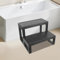 Universaltreppe für Hot Tub 2 Stufen Whirlpool Treppe Spa Stufen, Whirlpool Treppen Einstiegshilfe Pool für Haushalt Badewannen, Schwarz