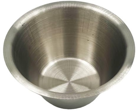 Eson Shaving Soap Bowl, Classic Stainless Steel Shaving Soap Bowl for Shaving Soap, Durable and Elegant Design for a Superior Shaving Experience (Silver 5.5x10cm)