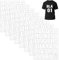 8 Sheets White Iron on Letters for Clothes 2 Inch Vinyl Transfer Alphabet and Numbers Patches A-Z and 0-9 for Clothes, Jersey, T-Shirts