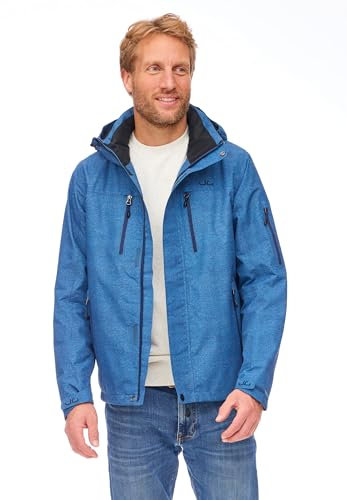 Jeff Green Herren Atmungsaktive wasserdichte Outdoor Funktionsjacke Harstad 12.000mm Wassersäule, Größe:XXL, Farbe:Denim Look