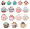 FASHEWELRY 16Pcs Cup with Cat Charms Bulk Cute Pet Animal Alloy Enamel Pendants Tea Cup Cat Enamel Charms For DIY Bracelet Earring Jewelry Making Crafts