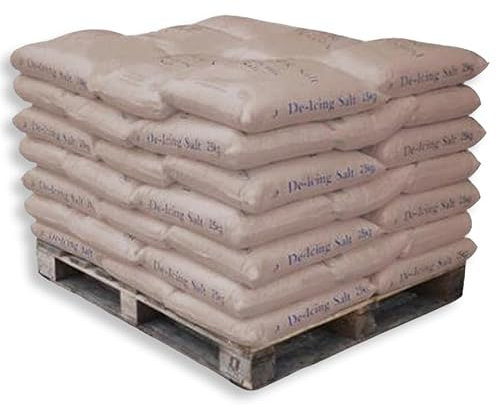 Rock Salt Deicing Winter Grit Gritting Ice Snow for Driveways Carparks 42 Bags per Pallet