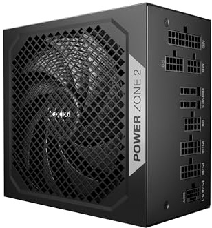 be quiet! Power Zone 2 1000W ATX 3.1 PSU | 80 Plus and Cybenetics Platinum Efficiency | Zero RPM Low-Noise Power Supply | PCIe 5.1 Ready | Black | BP008US