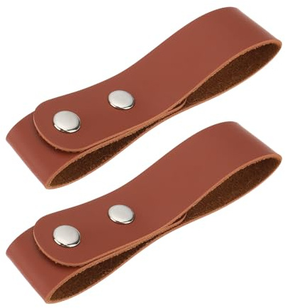 Be In Your Mind 2 Stück Halloween-Peitschenholster aus Leder Zubehör 3,0 X 14 cm Gürtelpeitschenhalter Bullenpeitsche Peitschenschlaufe für Reitpeitschen Und Gerten Gürtel Braun