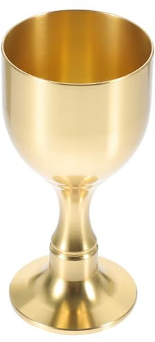 GALPADA Copa cáliz de comunión Viajes de Vino Vaso de Vino cóctel Vasos Vino Vasos de Vino Whisky Vaso candelabros ofreciendo Accesorios Taza de ofrenda Resistente al Desgaste latón Golden