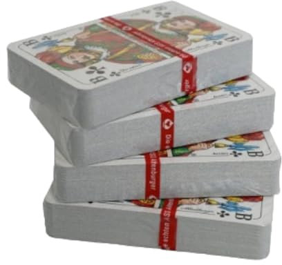 CAMPMANN Kartenspiel für Erwachsene Spielkarten Romme Profiqualität für Bridge Canasta Poker Skat Kartendeck 55 Blatt BLAU und ROT (8)