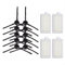 Advokingtap Kit di ricambio per aspirapolvere robot Ariete Briciola 10 spazzole laterali, 4 filtri compatibili con modelli 2711 2712 2713 2717