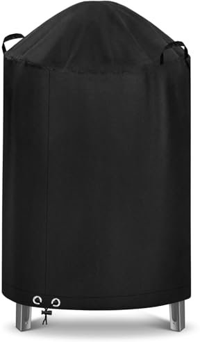 EEEKit Round Smoker Cover, 30 D x 38 H BBQ Gas Grill Protector, Kettle BBQ Cover Compatible with Weber Kamado Joe