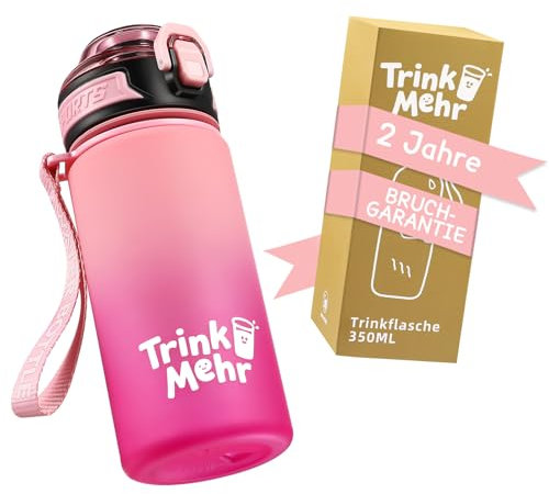 ROISDIYI Trinkflasche Kinder Auslaufsicher 350 ml, BPA-Frei Wasserflasche mit Fruchteinsatz, Trinkflasche, Kindertrinkflasche Perfekt für Schule, Kindergarten, Sport (Rosa)
