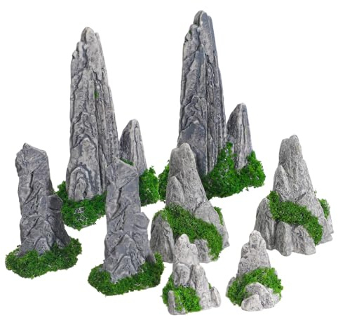 Toddmomy 8-Teiliges Steingarten Set Mikro Landschaft