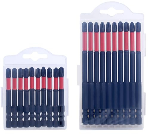 Zambuph Efficient Work Impact Driver Bit Set With Hex Shank Drill Bits 1/4 Inch Handle Magnetic Cross Slot Screwdriver Drill Bit, 20 in total