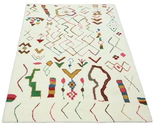WAWA TEPPICH Handgetufteter Wollteppich 120 x 180 cm HT296