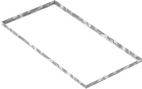 Fenau | Cadre pour caillebotis (en acier) - Dimensions : 600 x 1200 x 33 mm - pour grilles d’une hauteur de 30 mm - (pour caillebotis: 590 x 1190 x 30 mm)