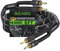 GearIT Hi-Fi 2x2.5mm≤ Speaker Wire with Banana Plugs (1.821 Meters - Black) OFC Oxygen-Free Copper, CL2 In-Wall Speaker Cable, Heavy-Duty Braided - 14 Gauge AWG, 3 Feet