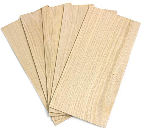 wodewa Bastelfurnier Eiche Vollholz 145x300mm 2mm | Sägefurnier 5er Set Echtholz | Bastelholz zum Bemalen Lasern Gravieren | Made in Germany Modellbau Scrapbooking DIY