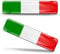 Biomar Labs® 2 x 3D Flexibles Autocollant Stickers National Drapeaux Italy Italie Italien F 13