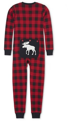 Hatley Unisex Union Suit Pyjamaset, Buffalo Plaid, 6 Jahre