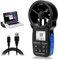 AIOMEST Windmesser, Digital Anemometer Windmesser Windmessgerät Handheld, AI-866A Windmesser CFM Wind Speed Meter für Windgeschwindigkeit Temperatur, mit USB Anschluss