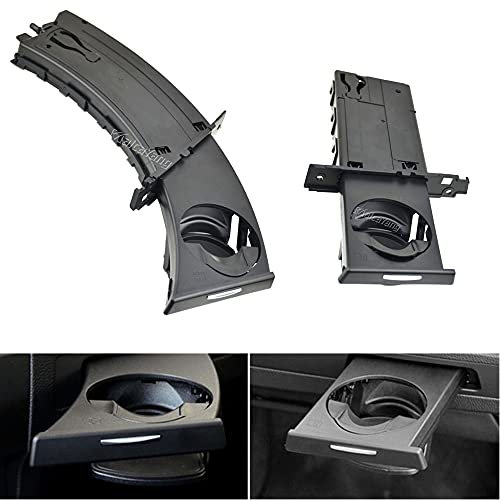 Una Coppia Retrattile Portabevande Auto per BMW Serie 3 E90 E91 E92 E93 Braccioli Supporto Porta Lattine Bottiglie - Nero