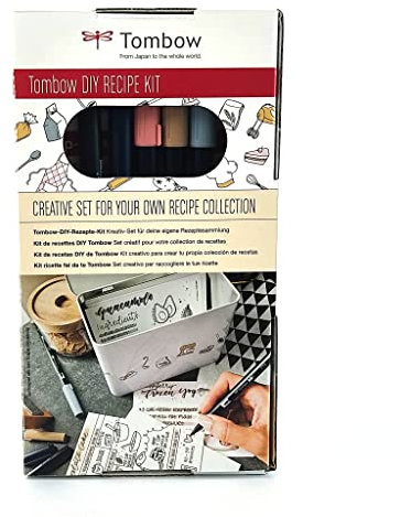Tombow Brush Pen DIY-Rezepte-Kit zum kreativen Gestalten und Sammeln von Rezepten [RECIPE-SET], neutral