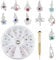 OLYCRAFT 24pcs Nagelschmuck Ringe Dangle Nail Art Zubehör mit Nagelpiercing Tool Nagelbohrer Manueller Bohrer aus Legierung für Tipps, Acryl, Gele und Dekorationen