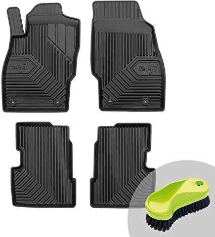 FROGUM No.77 Gummimatten Ganzjahresset von Auto Fußmatten Autofussmatten für Opel Corsa D 2006-2014, für Opel Corsa E 2014-2019 | Langlebiges TPE Material