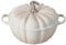 Le Creuset Cocotte de calabaza de hierro fundido esmaltado con perilla de acero inoxidable, 4 cuartos de galón, merengue