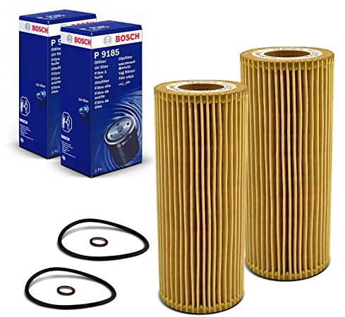 2x Original BOSCH 1457429185 Ölfilter Kompatibel mit 1er E87 1984-1992 3er E46 2001-2004 5er E60 1989-1996 5er Touring E61 1982-1996 7er E65 E66 E67 1982-1992 X3 E83 1990-1996
