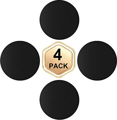 VIVEY Metal Plates Replacement Mount Metal Plate Kits with Adhesivefor Magnetic Phone Car Holder Mount Cradle Stand,Pack of 4 (All Round)