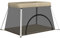 vidaXL Baby Laufstall mit Matratze Faltbar Reisebett Laufgitter Schutzgitter Absperrgitter Krabbelgitter Spielstall Babybett Taupe Leinenstoff