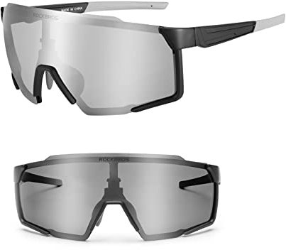 ROCKBROS Fahrrad Sonnenbrille, Outdoor Sportbrille Polarisierte Fahrradbrille für Damen Herren TR90 UV400 Schutzbrille Laufen Glof Baseball Angeln Radsportbrille