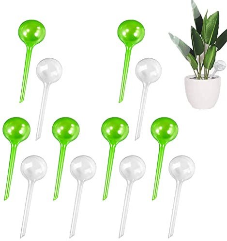 12Piezas Globos de Riego de Plantas,Bolas de Riego para Plantas PequeñAs,Bolas de Riego para Plantas,Sistema de Riego Automático para Plantas en Maceta,para Riego Interior y Exterior(13 X 5 cm)