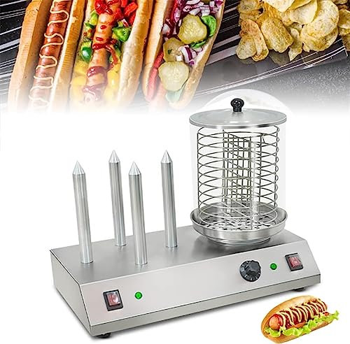 Maquina Perritos Calientes Máquina Multifunción For Cocinar Salchichas A La Parrilla, Calentador De Perritos Calientes De Encimera, Calentador Eléctrico De Cocina A La Parrilla, Rodillos De Acero Inox