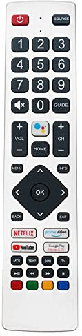 AULCMEET Télécommande vocale de rechange SHWRMC0133 pour téléviseur Android Sharpp 4K UHD 32DI6EA 32DI4EA 32DI3EA 32DI2EA 32BI6EA 24BI6EA 65DN4EA 50DN4EA 42CL3EA 42CL2EA 40BN6EA 55FL6KA 5000 FL6KA 55.