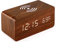 RANRAO Digitaler Wecker aus Holz, LED Digitaluhr mit Kabellosem Laden, 5W Fast Wireless Charger for iPhone/Android, Digitale Holzuhr, Temperatur anzeige, Nachttisch LED-Uhr für das Zuhause Büro