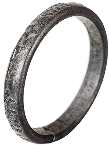 KESAR ZEMS Kale Ghode Ki Naal Ki Ring with Name of Shani Having Open End (iron, 19), iron, No Gemstone
